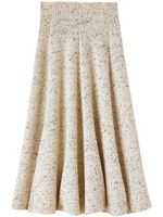 Jil Sander ribbed-knit wool skirt - Tons neutres