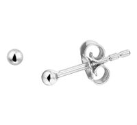 TFT Oorknoppen Bol Zilver Gerhodineerd Glanzend 2 mm x 2 mm - thumbnail