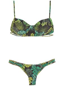 Amir Slama bikini à imprimé tropical - Vert