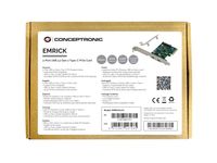 Conceptronic EMRICK07G 2 poorten USB-C 3.1 Gen2-interfacekaart PCI-Express, USB-C PCIe x4 - thumbnail