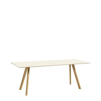 HAY CPH30 Eettafel 200 x 90 cm. - Mat Gelakt/Gebroken Wit Linoleum