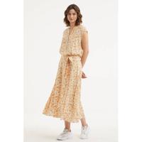 Peppercorn gebloemde midi rok Mollie geel/wit