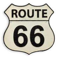 GIETIJZEREN "ROUTE 66"-PLAQUETTE - thumbnail