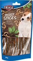 TRIXIE Hondenlekkernijen, insecten, snacksticks met meelwormen, 80 g, glutenvrije premium lekkernijen voor honden, zonder granen en suiker, smakelijke beloning voor training en thuis, 31659