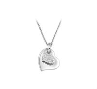 TFT Zilveren Ketting Hart Zirkonia 41+4 cm