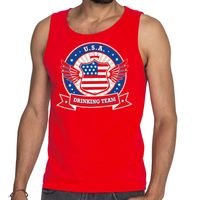 USA drinking team tanktop / mouwloos shirt rood heren 2XL  -