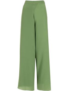 Amir Slama pantalon palazzo en soie - Vert