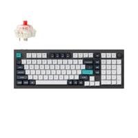 Keychron Q5 Max QMK/VIA programmeerbaar draadloos metalen aangepast mechanisch toetsenbord, Tri-Mode BT5.1/2.4GHz/USB-C Hot Swappable RGB Backlit PBT-gamingtoetsenborden, rode schakelaars, 89 toetsen