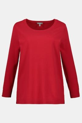 Ulla Popken Pullover, wijde ronde hals, sierkralen - Grote Maten