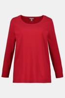 Ulla Popken Pullover, wijde ronde hals, sierkralen - Grote Maten