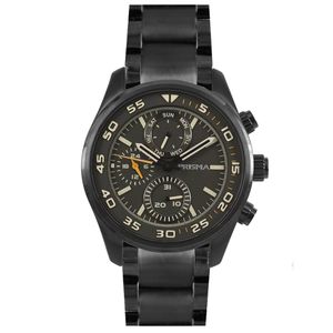 Prisma P.1824 Horloge Multi-function staal zwart 44 mm