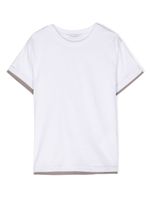 Paolo Pecora Kids t-shirt à bords contrastants - Blanc