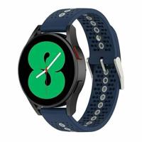 By Qubix - Compatible met Garmin Forerunner 255 - Dot Pattern bandje - Donkerblauw - Compatible Garmin bandje - Bandbreedte: 22mm