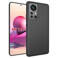 Antislip Xiaomi 12 Pro TPU Hoesje - Zwart