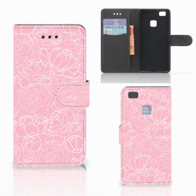 Huawei P9 Lite Hoesje White Flowers Huawei P9 Lite Hoesje White Flowers