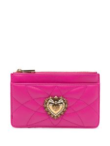 Dolce & Gabbana porte-cartes Devotion ne cuir - Rose