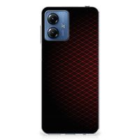 Motorola Moto G14 TPU bumper Geruit Rood - thumbnail