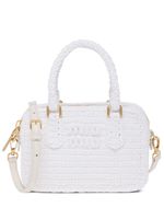 Miu Miu mini sac à main en crochet - Blanc