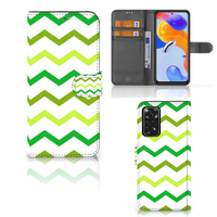 Xiaomi Redmi Note 11 Pro 5G/4G Telefoon Hoesje Zigzag Groen - thumbnail