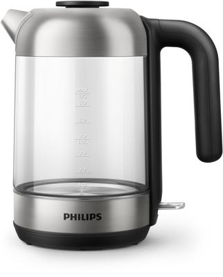 Philips HD9339/80 Series 5000 Glazen Waterkoker 1.7L 2200W RVS/Zwart Philips HD9339/80 Series 5000 Glazen Waterkoker 1.7L 2200W RVS/Zwart
