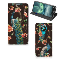 Nokia 3.4 Hoesje maken Pauw met Bloemen - thumbnail