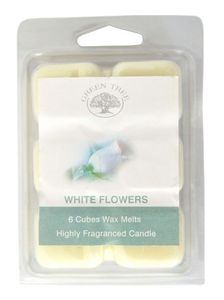 Green Tree Wax melts white flowers (6 st)