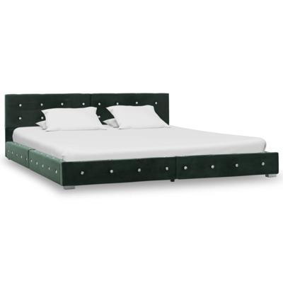 vidaXL Bedframe fluweel groen 180x200 cm vidaXL Bedframe fluweel groen 180x200 cm