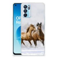 OPPO Reno6 5G TPU Hoesje Paarden - thumbnail