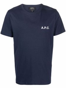 A.P.C. t-shirt à logo - Bleu