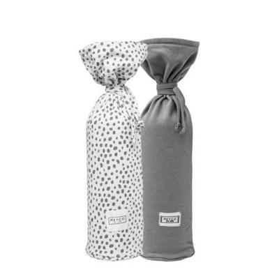 Meyco kruikenzak Basic jersey Cheetah - set van 2 grijs