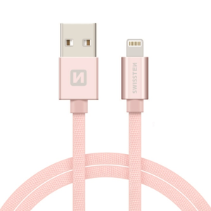 Swissten Lightning naar USB Kabel 0.2M Roze