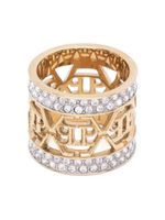 Philipp Plein bague à design hexagonal - Or - thumbnail