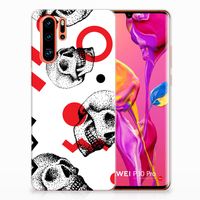 Silicone Back Case Huawei P30 Pro Skull Red - thumbnail