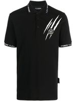 Plein Sport polo à patch logo - Noir