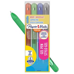 Papermate InkJoy Afgetopte gelpen Medium Zwart, Blauw, Groen, Rood 4 stuk(s)