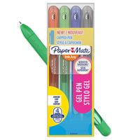 Papermate InkJoy Afgetopte gelpen Medium Zwart, Blauw, Groen, Rood 4 stuk(s) - thumbnail