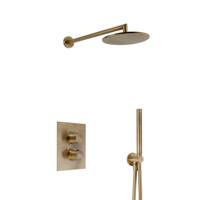 Salenzi Giro inbouw regendouche set type 6 geborsteld messing