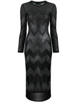 Cynthia Rowley robe Aaliyah à ornements en cristal - Noir