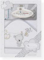 Interbaby badcape en thermometer 100 cm katoen