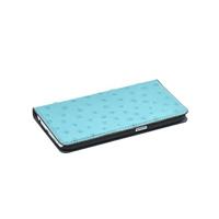 AmazonUkkitchen Tellur Book Case Magnetisch Echt Leer met Struisprint voor Samsung S6, Turkoois