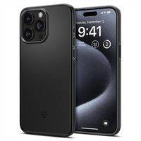 iPhone 15 Pro Spigen Thin Fit Hybride Hoesje - Zwart