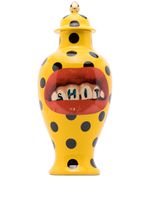 Seletti vase en céramique Toiletpaper à pois - Jaune