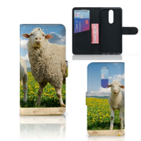 Alcatel 3 (2019) Telefoonhoesje met Pasjes Schaap en Lammetje