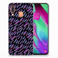 Samsung Galaxy A40 TPU bumper Feathers Color