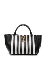 Moschino sac cabas en cuir à rayures - Noir