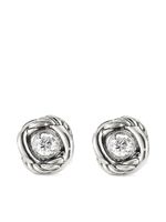 David Yurman boucles d'oreilles Crossover Infinity en argent sterling serties de diamants