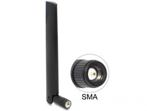 Delock 89769 LoRa 868 MHz Antenne SMA-stekker 3 dBi omnidirectioneel met kantelscharnier zwart