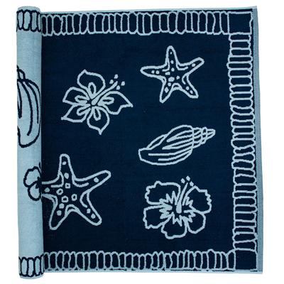 Strandlaken Joshua Hawaii - 90 x 190 cm - Navy/Lichtblauw