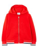 Burberry Kids hoodie zippé à imprimé College - Rouge - thumbnail