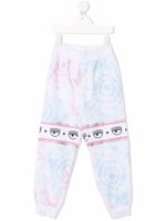 Chiara Ferragni Kids pantalon de jogging à imprimé tie dye - Bleu